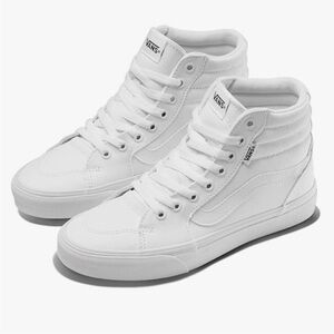 Vans Filmore Hi Youth Size White Canvas High Top Sneakers SIZE 2Y